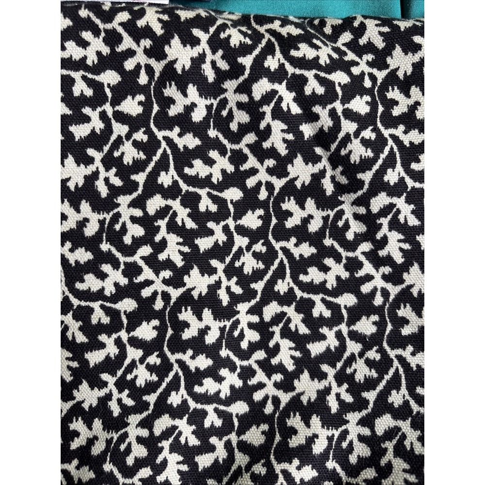 Vintage Waverly Fabric 2.5 Yds "Portia" Cream Black Abstract Leaf Design 56x92 - Picture 3 of 7